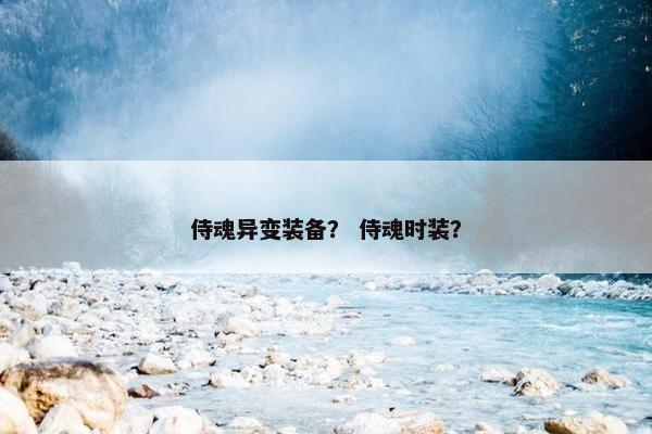 侍魂异变装备？ 侍魂时装？