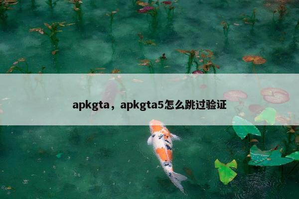 apkgta，apkgta5怎么跳过验证