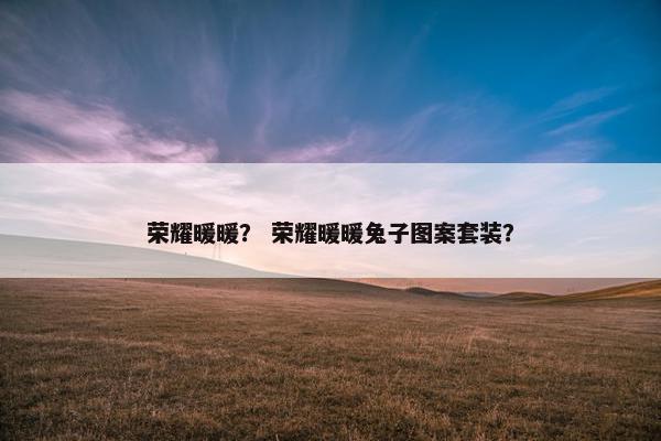荣耀暖暖？ 荣耀暖暖兔子图案套装？