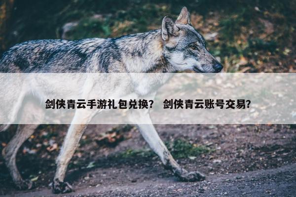 剑侠青云手游礼包兑换？ 剑侠青云账号交易？