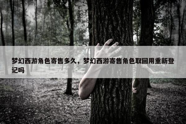 梦幻西游角色寄售多久，梦幻西游寄售角色取回用重新登记吗