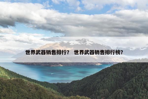 世界武器销售排行？ 世界武器销售排行榜？