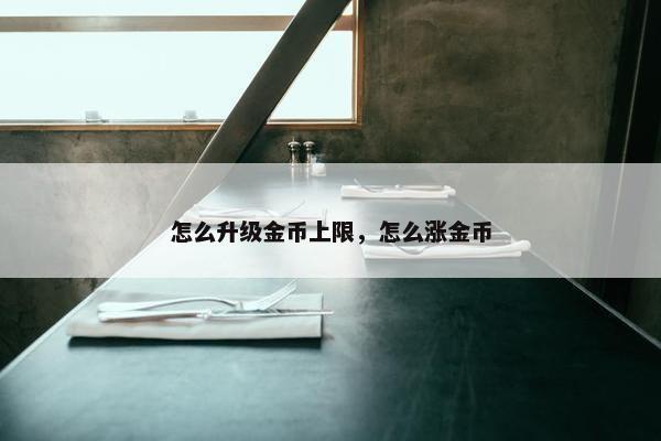 怎么升级金币上限，怎么涨金币