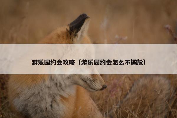 游乐园约会攻略（游乐园约会怎么不尴尬）