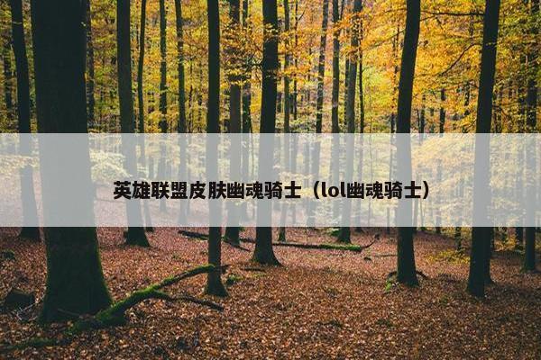 英雄联盟皮肤幽魂骑士（lol幽魂骑士）